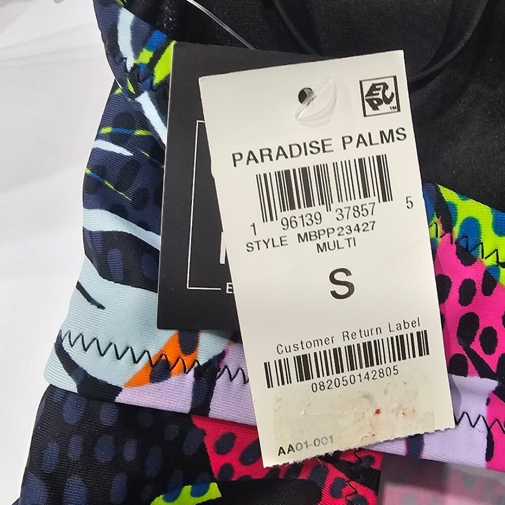 Bar III Paradise Palms Convertible Tropical-Print Tankini Top - Picture 7 of 9
